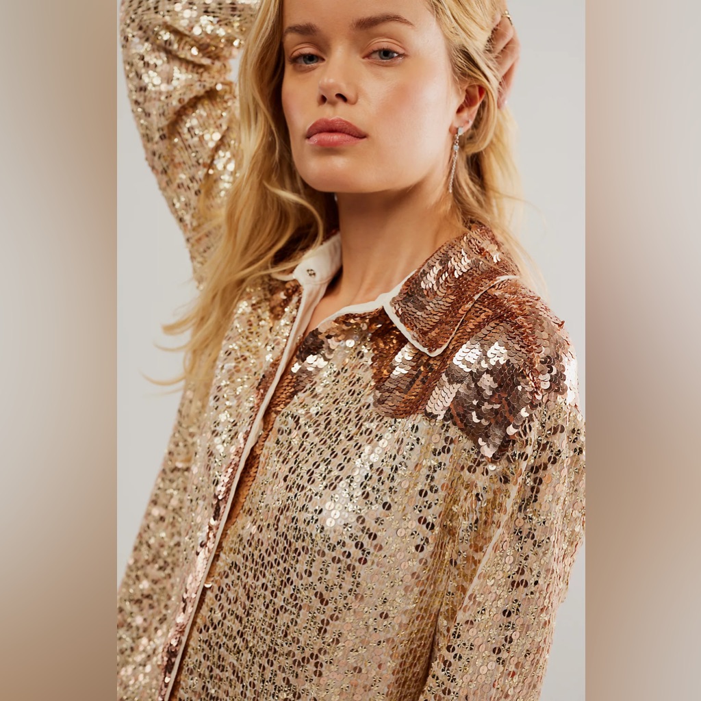 One Teaspoon Free People Sequin Top